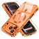 Misea Magnetic for iPhone 17 Pro Max Case Compatible with MagSafe Never Yellowing Military Grade Drop Protection Full Camera Lens Protector Plating Soft Clear Phone Case for Women Cosmic Orange