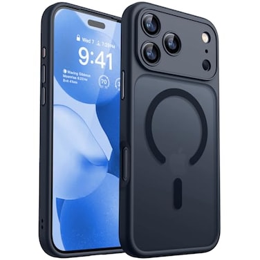 CANSHN Magnetic Compatible with iPhone 17 Pro Max Case Upgraded Full Camera Protection Compatible with Magsafe Translucent Matte Shockproof Protective Phone Cover 69 Inch Black