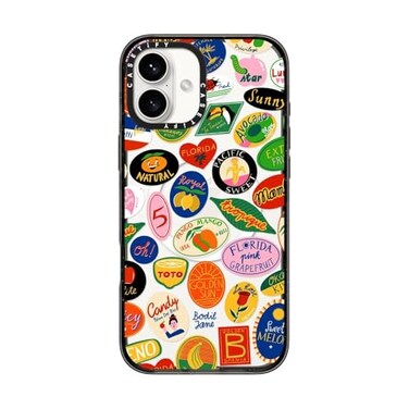 CASETiFY Impact Case for iPhone 16 Plus Slim 82 ft 4X Military Grade Drop ProtectionCompatible with Magsafe Fruit Stickers Clear Black
