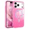 BENTOBEN Magnetic for iPhone 17 Pro Max Case Clear Crystal Glitter Bling 17 Pro Max Phone Case Compatible with MagSafe Shockproof Sparkly Cute Women Girl Cover for iPhone 17 Pro Max Hot Pink