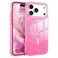 BENTOBEN Magnetic for iPhone 17 Pro Max Case Clear Crystal Glitter Bling 17 Pro Max Phone Case Compatible with MagSafe Shockproof Sparkly Cute Women Girl Cover for iPhone 17 Pro Max Hot Pink