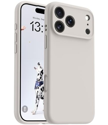 OTOFLY Magnetic for iPhone 17 Pro CaseCompatible with MagsafeClassic Liquid Silicone Mobile Phone CaseIntegrated Camera Control ButtonAntiScratch Microfiber Lining Stone