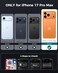 Goton for iPhone 17 Pro Max Case with Privacy Tempered Glass Screen Protector Camera Lens Protector Compatible with MagSafe Invisible Kickstand Shockproof Phone Cover Blue