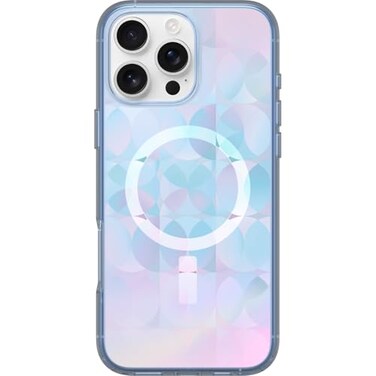 OtterBox iPhone 16 Pro Max Symmetry Series Clear Case Opal Prism Blue UltraThin Sleek iPhone Case Translucent iPhone Case with Geometric Design