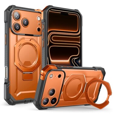 SUPCASE for iPhone 17 Pro Case with Kickstand Unicorn Beetle Grip Camera Control Cover Compatible with MagSafe MilitaryGrade Drop Protection Heavy Duty Magnetic Phone Case Coral