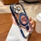 LXK Magnetic Invisible Stand for iPhone 17 Pro Max Case 69 Compatible with MagSafe MilitaryGrade Protection with Camera Protector Clear ScratchResistant Back Cover for 17 ProMax Deep Blue
