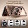 GolbinBox for iPhone 17 Pro Case with 360 Spin Magnetic StandCompatible with Magsafe Military ProtectionBuiltin Ring Holder Camera Control Phone Case for 17 ProRose GoldClear