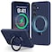 Vanxiliiy for Galaxy S25 Case with Stand Slim Liquid Silicone Phone Cases for Samsung Galaxy S25 Compatible with MagSafe Full Camera Protection Magnetic Kickstand Case for Samsung S25 Dark Blue