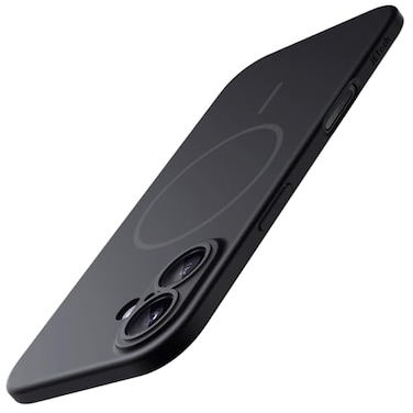 JETech Magnetic Slim Case for iPhone 17 63Inch Compatible with MagSafe UltraThin Lightweight Minimalist Phone Cover with Matte Finish and Full Camera Lens Protection Black