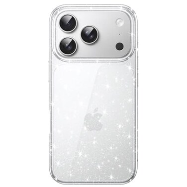 JETech Glitter Case for iPhone 17 Pro Max 69Inch Bling Sparkle Shockproof Phone Bumper Cover Cute Sparkly for Women and Girls Clear