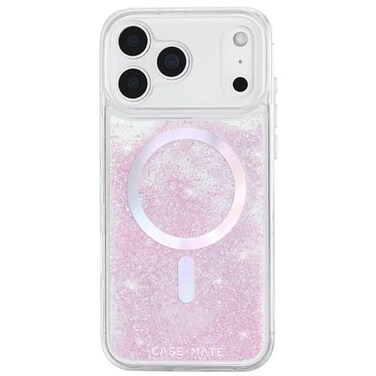 Case-Mate CaseMate Soap Bubble iPhone 17 Pro Max Case Compatible with MagSafe Liquid Glitter Phone Case with 12ft Drop Protection Premium Magnetic Cover for iPhone 17 Pro Max Iridescent Waterfall