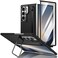 XIMAND for Samsung Galaxy Z Fold 7 Protect Case with Slim S Pen Slot Capacitance Pen Lens Stand and Bulitin Screen Protection Full Body Drop Fall ProtectionBlack