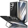 XIMAND for Samsung Galaxy Z Fold 7 Protect Case with Slim S Pen Slot Capacitance Pen Lens Stand and Bulitin Screen Protection Full Body Drop Fall ProtectionBlack