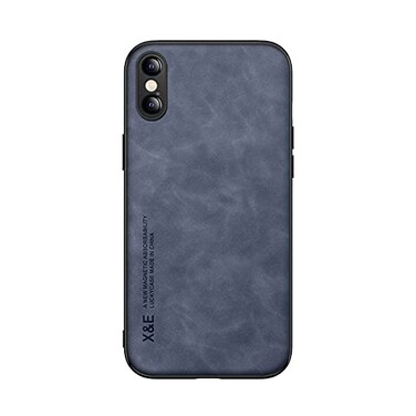 Kepuch Silklike Case for iPhone X XS Cover Bumper Builtin Metal Plate for iPhone X XS Blue