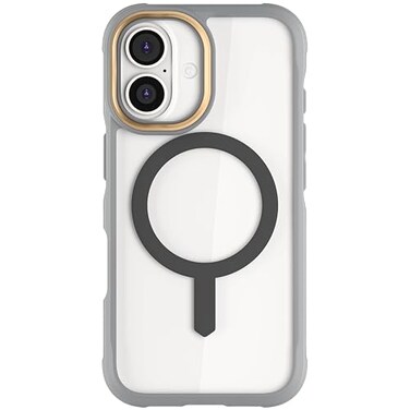 Ghostek Covert iPhone 16 Clear Case Compatible with MagSafe Accessories Shockproof Silicone Minimalist Phone Cover 61 Inch Gray