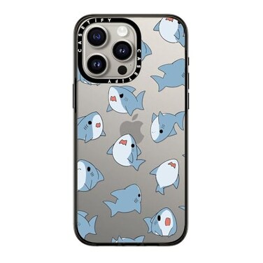 CASETiFY Compact Case for iPhone 15 Pro Max Lightweight 4 ft 2X Military Grade Drop ProtectionSlim Normal Leonarudo Pattern Clear Black