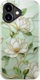 STARVIP for iPhone 17 Case Cute Wireless Charging Compatible DualLayer Hard Shell Silicone Cover Aesthetic Protective Phone Case for Women Vintage Magnolia Flowers