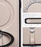 Bullroye for iPhone 17 Pro Max Leather Case with Glitter Sparkly Shiny Stand Fits for MagSafe Beige iPhone 17 Pro Max