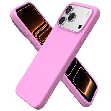 ORNARTO Compatible with iPhone 17 Pro Max Case 69 Slim Liquid Silicone 3 Layers Soft Gel Rubber Shockproof Protective Cover with AntiScratch Microfiber LiningCherry Blossom