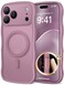 CAPRARO Magnetic for iPhone 17 Pro Max Case for Women Girls Upgraded Full Camera Protection Compatible with MagSafe Cute Wave Translucent Matte Phone Case for iPhone 17 Pro Max Black Currant