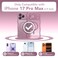 CAPRARO Magnetic for iPhone 17 Pro Max Case for Women Girls Upgraded Full Camera Protection Compatible with MagSafe Cute Wave Translucent Matte Phone Case for iPhone 17 Pro Max Black Currant