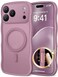 CAPRARO Magnetic for iPhone 17 Pro Max Case for Women Girls Upgraded Full Camera Protection Compatible with MagSafe Cute Wave Translucent Matte Phone Case for iPhone 17 Pro Max Black Currant
