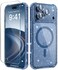 BERFY for iPhone 17 Pro Case for Women Compatible with MagSafe Clear Glitter Shockproof Protective Case AntiYellowing with Screen Protector 3 Diamond Camera Lens Covers 63 Sparkle Blue