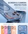 BERFY for iPhone 17 Pro Case for Women Compatible with MagSafe Clear Glitter Shockproof Protective Case AntiYellowing with Screen Protector 3 Diamond Camera Lens Covers 63 Sparkle Blue