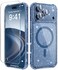 BERFY for iPhone 17 Pro Case for Women Compatible with MagSafe Clear Glitter Shockproof Protective Case AntiYellowing with Screen Protector 3 Diamond Camera Lens Covers 63 Sparkle Blue