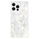Flaunt Official Square Protective Case Compatible with iPhone 16 Pro Max Compatible with MagSafe Wireless Charging DropTested Shockproof Geo White Mother of Pearl