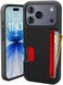 Smartish iPhone17 Pro Wallet Case Wallet Slayer Vol 2 Slim Protective Credit Card Holder wKickstand Drop Tested Hidden Card Slot Cover for Apple iPhone17 Pro Black Tie Affair