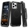 TUTUKII for iPhone 13 Pro Max 12 Pro Max Case with Belt Clip Holster AntiShock AntiSlip Compatible with MagSafe 3Layer Drop Protection Heavy Duty Magnetic Phone Case Cover 67 Black