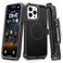 TUTUKII for iPhone 13 Pro Max 12 Pro Max Case with Belt Clip Holster AntiShock AntiSlip Compatible with MagSafe 3Layer Drop Protection Heavy Duty Magnetic Phone Case Cover 67 Black