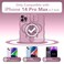 CAPRARO Cute for iPhone 14 Pro Max Case Compatible with MagSafe Curly Wave Edge Full Camera Protection 14 FT Drop Protection Magnetic Phone Case for 14 Pro Max 67 Inch Black Currant
