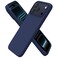ORNARTO Compatible with iPhone 17 Pro Max Case 69 Slim Liquid Silicone 3 Layers Soft Gel Rubber Shockproof Protective Cover with AntiScratch Microfiber LiningNavy Blue