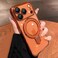 QSIETSPY Magnetic Case for iPhone 17 Pro Max with Invisible Stand Military Drop ProtectionCompatible with MagSafe Full Camera Protection Clear Soft TPU for iPhone 17 ProMax case 69 Orange