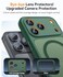 CANSHN Magnetic Compatible with iPhone 17 Pro Max Case Upgraded Full Camera Protection Compatible with Magsafe Translucent Matte Shockproof Protective Phone Cover 69 Inch Deep Green