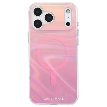 Case-Mate CaseMate Soap Bubble iPhone 17 Pro Max Case Compatible with MagSafe Stylish Phone Case for Women with 12ft Drop Protection Premium Magnetic Cover for iPhone 17 Pro Max Peach Iridescent