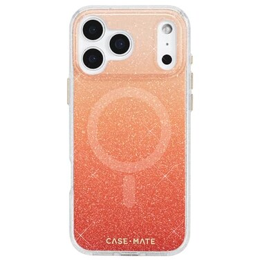Case-Mate CaseMate iPhone 17 Pro Max Case Compatible with MagSafe Stylish Sparkly Phone Case with 12ft Drop Protection Premium Magnetic Cover for iPhone 17 Pro Max Twinkle Orange Ombre