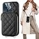 Bocasal Crossbody Wallet Case for iPhone 13 Pro RFID Blocking PU Leather Zipper Handbag Purse Flip Cover Kickstand Folio Case with Card Slots Holder Wrist Strap Lanyard 5G 61 Inch Black