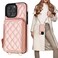 Bocasal Crossbody Wallet Case for iPhone 16 Pro Max RFID Blocking PU Leather Zipper Handbag Purse Flip Cover Kickstand Folio Case with Card Slots Holder Wrist Strap Lanyard 5G 69 Inch Rose Gold