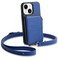 ZVE for iPhone 13 Wallet Case Crossbody with RFID Blocking Card Holder Wrist Strap Purse for Women Compatible with iPhone 1361 inch Navy Blue