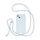 UEEBAI Crossbody Lanyard Phone case for iPhone 13 61 inch Silicone Phone Cover with Adjustable Necklace Strap Soft Belt Neck Cord Lanyard Shockproof Protective Case Baby Blue