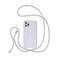UEEBAI Crossbody Lanyard Phone case for iPhone 14 Pro Max 67 inch Silicone Phone Cover with Adjustable Necklace Strap Soft Belt Neck Cord Lanyard Shockproof Protective Case Mauve