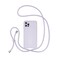 UEEBAI Crossbody Lanyard Phone case for iPhone 14 Pro Max 67 inch Silicone Phone Cover with Adjustable Necklace Strap Soft Belt Neck Cord Lanyard Shockproof Protective Case Mauve