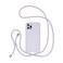 UEEBAI Crossbody Lanyard Phone case for iPhone 14 Pro Max 67 inch Silicone Phone Cover with Adjustable Necklace Strap Soft Belt Neck Cord Lanyard Shockproof Protective Case Mauve