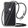 YESPURE for iPhone Xs Max Clear Case Adjustable Shoulder Neck Lanyard Crossbody Strap Phone Cover Women Girls Soft Slim Shockproof Protective Mobile Case for iPhone Xs Max Black