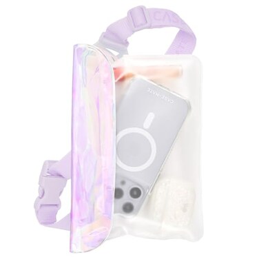Case-Mate CaseMate Soap Bubble IP68 Waterproof Phone PouchCase with Triple Seal Protection Adjustable Strap Waterproof Fanny Pack for iPhone 17 Pro MaxiPhone 16 Pro Max1514S26S25Pixel 10 Iridescent