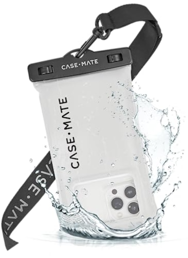 Case-Mate CaseMate IP68 Waterproof Phone Pouch Floating Waterproof Phone Case with Crossbody Lanyard Beach Cruise Ship Travel Essentials Compatible with All Devices Touchscreen Friendly Sand Dollar