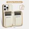 ZVE for iPhone 15 Pro Max Wallet Case Crossbody Card Holder Phone Purse for Women RFID Blocking Zipper Leather Cover with Wrist Strap for iPhone 15 Pro Max 67 inch Beige